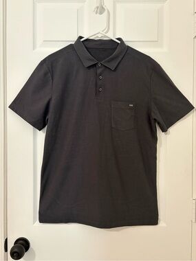 Vuori Men's Short-Sleeve Polo - Charcoal Gray